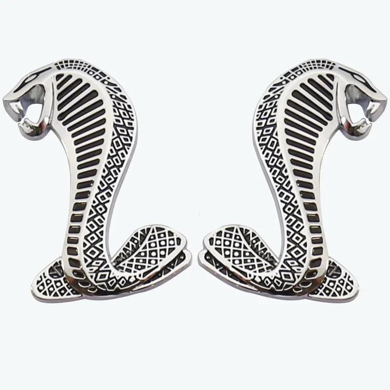 Automotive General Cobra 3D Sticker Car Modification Personalized Metal Tail Logo Covering Scratches Accessories