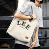 New Lee Canvas Tote Bag, Shopping Bag, Shoulder Bag, Portable Canvas Bag, Shoulder Bag Unisex Khaki LE230073M