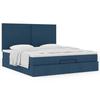 Maison Exclusive - Cadre de lit ottoman avec matelas bleu 180x200 cm tissu