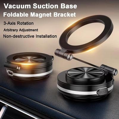 Supporto Magnetico per Telefono da Auto Ventosa Elettrica a Vuoto Supporto per Telefono per Navigazione Auto Rotazione 1080° Supporto Pieghevole