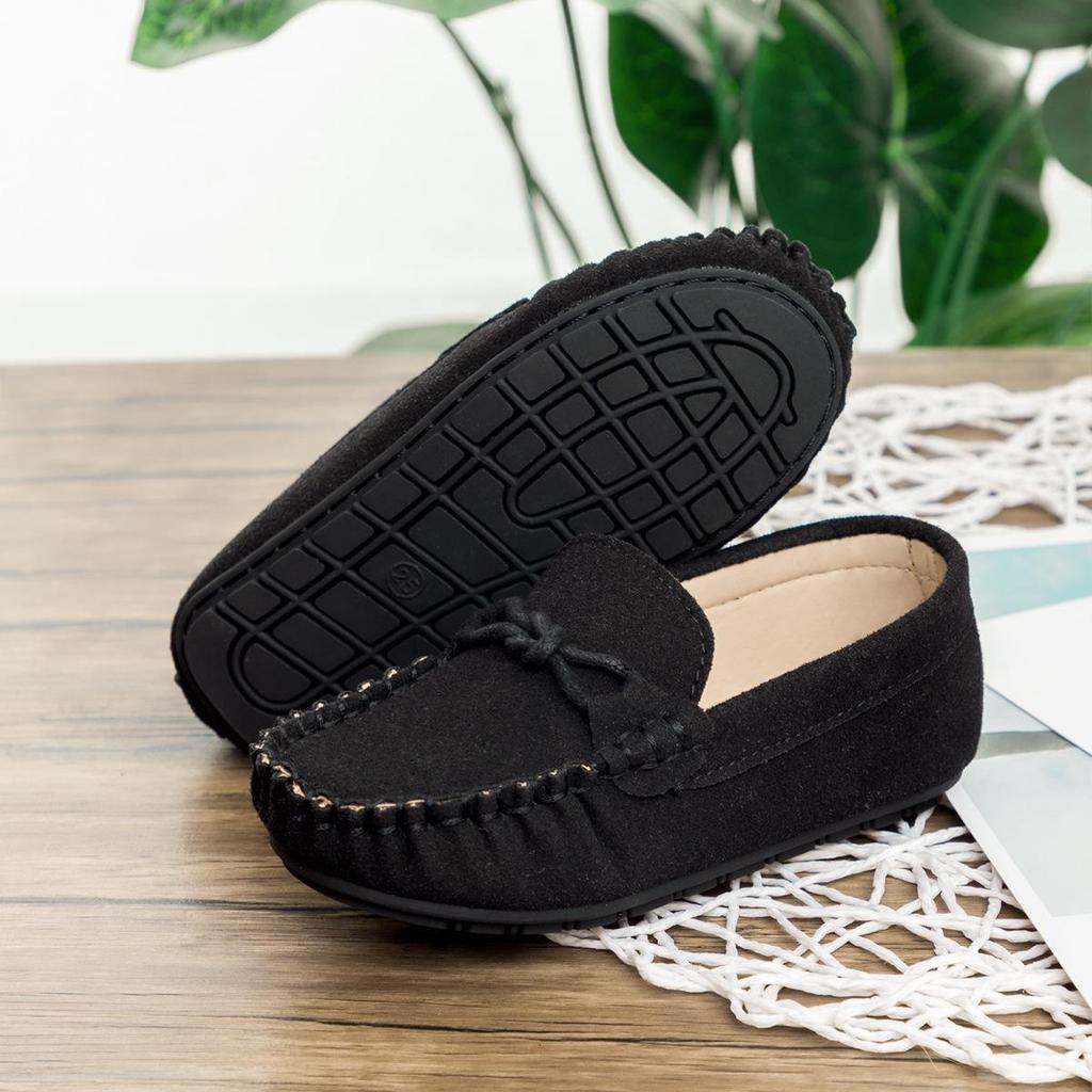 2025 Spring Kids' Suede Slip-on Loafers - Casual Style