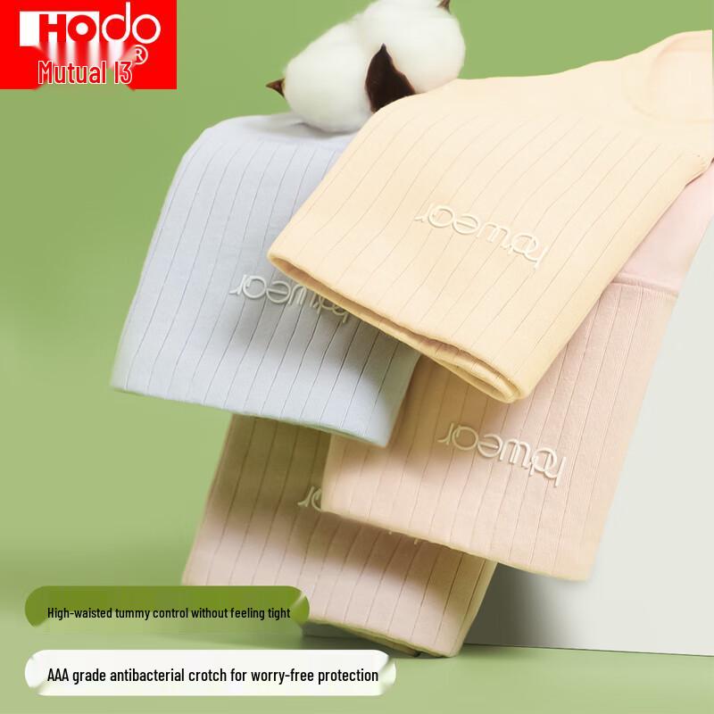 Hongdou Women's Antibacterial High-Waist Tummy Control Briefs 4-Pack