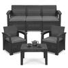 Patio Graphite Grey Cushion Garden Furniture Set