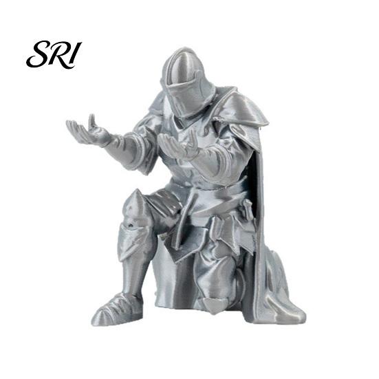 Multi-use Pen Holder Medieval Knight Kneeling in Armor Pencil Desktop Decoration Fun Gift for Students Office Workers