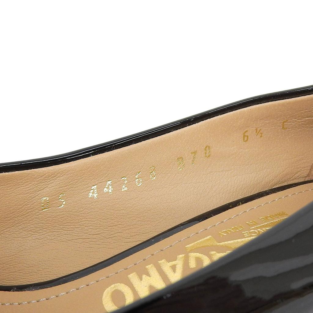 Makellose Salvatore Ferragamo Pumps LEO 70 schwarz Lackleder Damen 6.5 Gebraucht