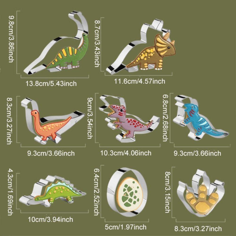 Cartoon Dinosaur Biscuit Mold Stainless Stell Cookie Making Set Biscuit Cutting  Dinner Party