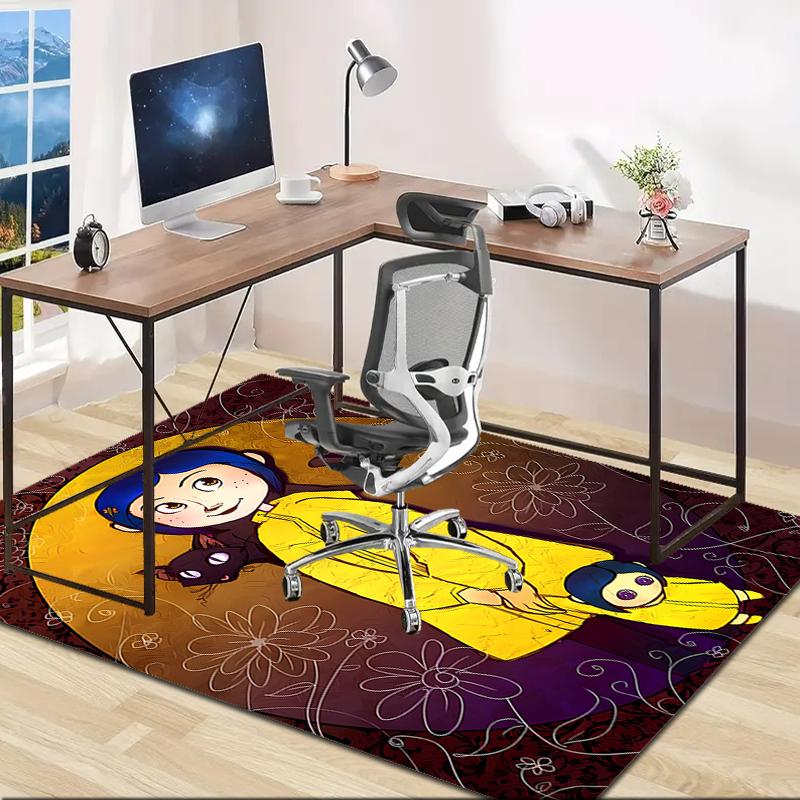 1pc C-Coraline (5) Design Area Rug - Non-Slip, Soft & Cozy Floor Mat for Living Room, Bedroom, Office - Indoor/Outdoor Decorative Carpet