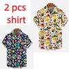 Fashion Men's Shirts Fun Skull Pattern 3D Print Tops Fashion Casual Beach Party Tops Short Sleeves Men Women Clothing