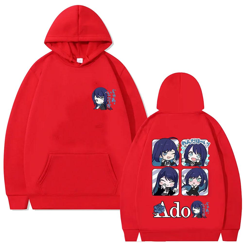 Cute Kawaii Ado Cartoon Style Hoodie Fans Gift Men's Women's Casual Oversized Sweatshirt Unisex Japanese Style Hoodies
