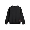 Li Ning Daily Prosperity Series Embroidered Anti-Static Loose Pullover Sweatshirt Unisex Sweatshirt Black AWDU051-2