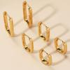 Minimalist European & American Square Hoop Earrings: High-End, Versatile, Light Luxury for Women