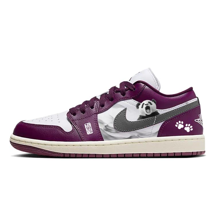 

Jordan Air Jordan 1 Abrasion Resistant Slip Resistant Low top Vintage Basketball Shoes Women s White Purple DC0774-161(Team181-) 36.5