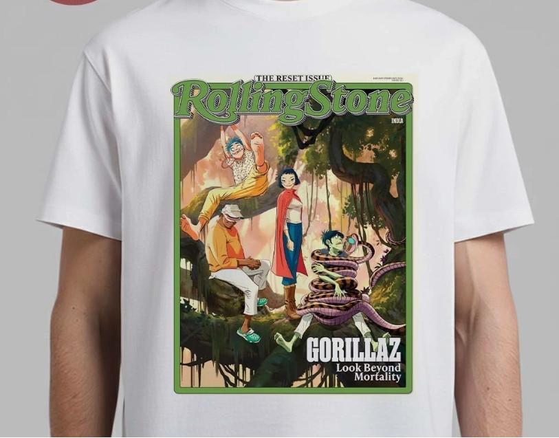 

Gorillaz Graces India Magazine January And February 2026 Cover Stars T-Shirt Unisex T-Shirt L