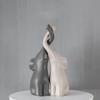 2 Sets of Ceramic Couple Elephant Double Elephant Elephant Sculpture Fashion   Bedroom