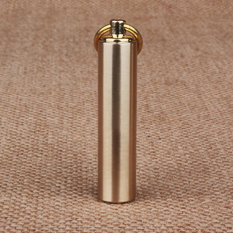 

Creative Brass Acorn Small Medicine Bottle Outdoor Moisture-proof Portable Waterproof First Aid Pill Box Sealed Jar