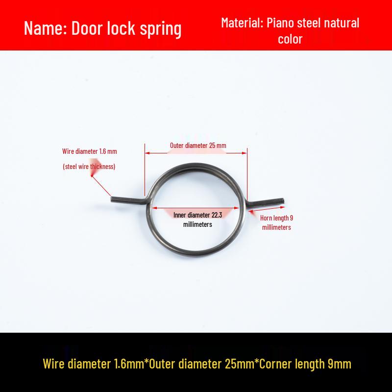 Yellow Anti-Theft Door Handle Torsion Spring for Interior Sliding Doors In Hotels and Bathrooms