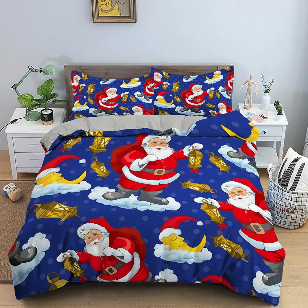 Comforter Christmas Snowman Christmas Hat Merry Christmas Style Decor King Queen Full Sizes For Women Men Kids Holiday Gifts