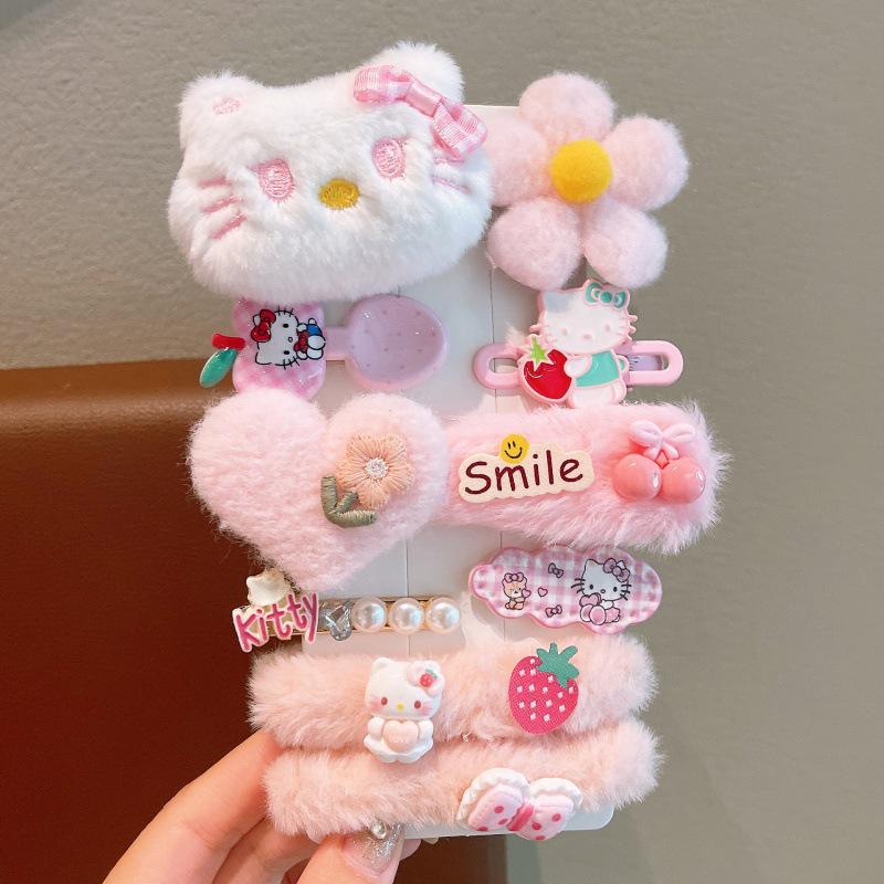 Cute Plush Butterfly Hair Clips for Girls - 2025 Style Duckbill Hairpins for Kids