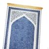 Classic Islamic Praying Mat Polyester Embroidered Wedding Decor Rectangular Velvet Prayer Rug for