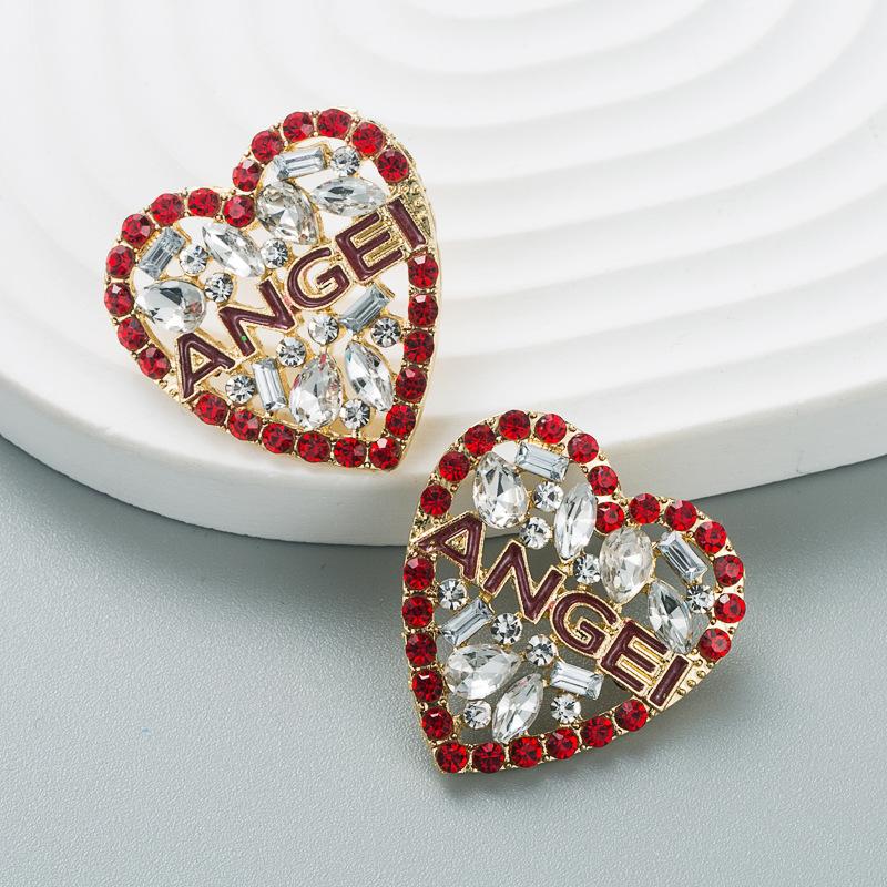 Orecchini Pendenti a Lettera da Donna Acciaio al Titanio Lega Orecchini Pendenti Cristallo Acrilico Colorato Forma di Cuore Vuoto Geometrici Ornamenti per Orecchie