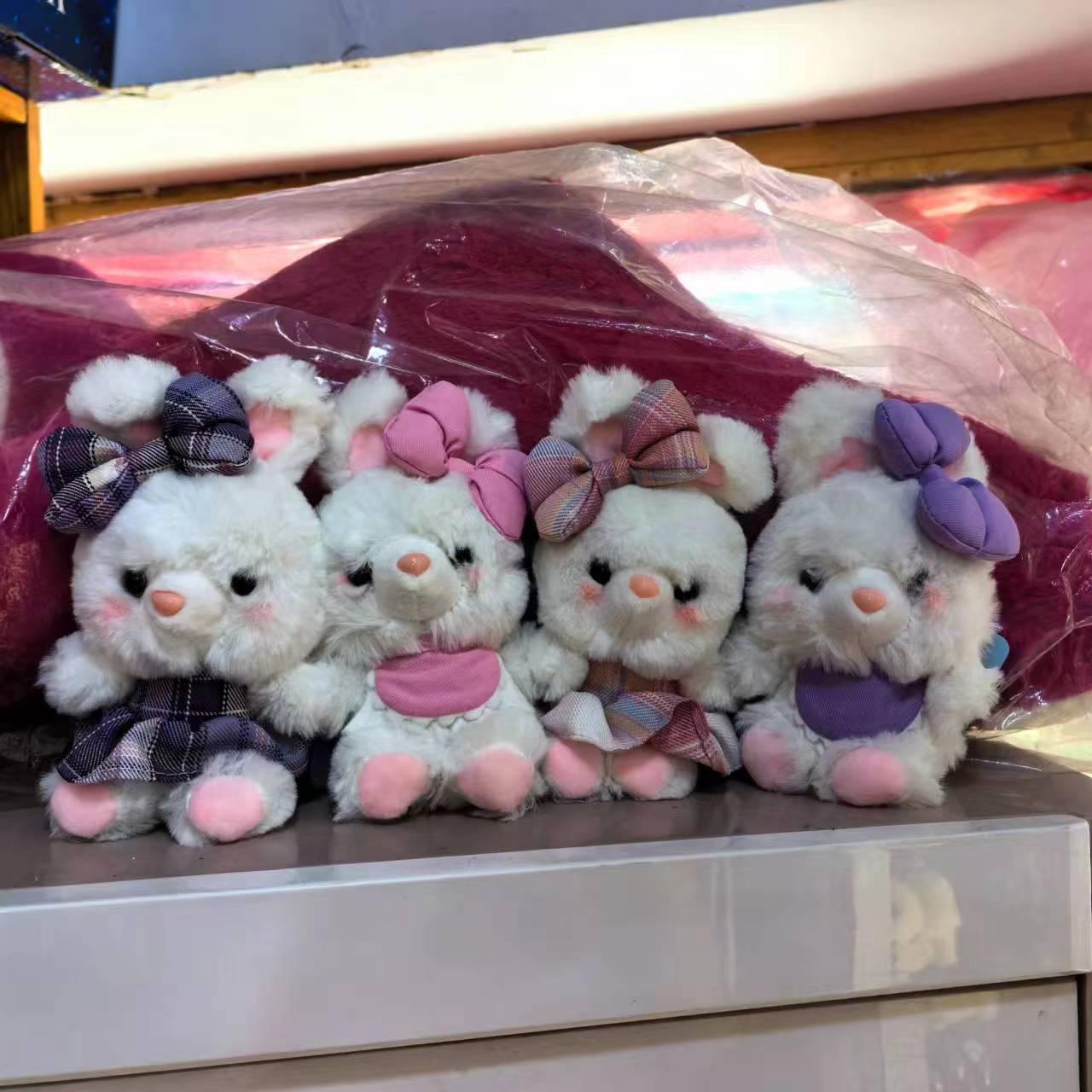 

Fresh Long-Eared Rabbit Plush Keychain for Girls Backpacks 10cm