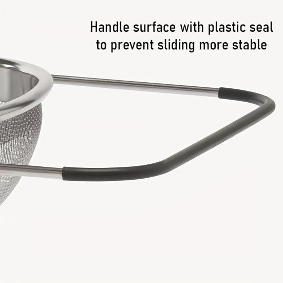 Over The Sink Colander Fine Mesh Stainless Steel Strainer Kitchen Sink Oval Colander with Expandable Rubber Grip Handles for Straining Draining