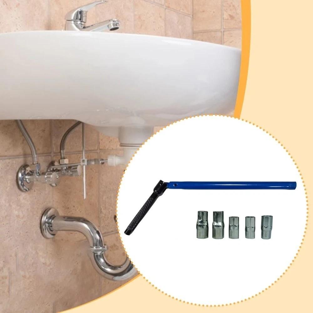 Bar Handle Shower Valve Wrench Labor Saving Adapter Set Socket Wrench Set Professional Grade Smooth Surface