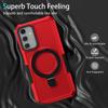 KEYSION Shockproof Armor Case for Samsung A55 A35 A25 A15 A05 Soft Silicone+PC Ring Stand Phone Back Cover for Galaxy A35 A55 5G