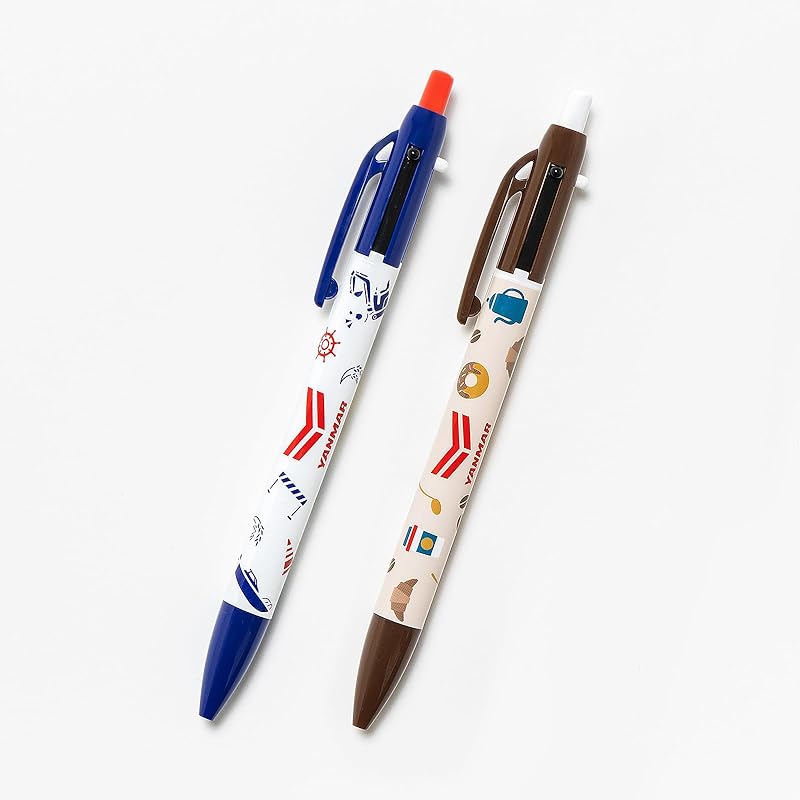 

yanmar FLYING-Y Sharp & 2-color ballpoint pen (blue/brown) Set of 2 multifunction pen stationery office supplies ballpoint pen mechanical pencil
