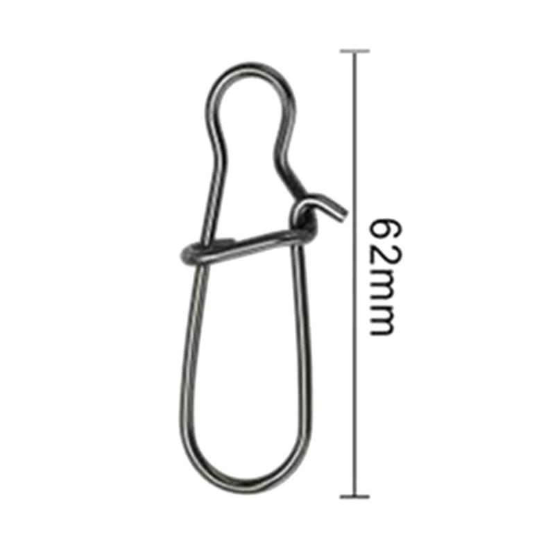 100PCS Black Strengthen Quick Snap Hook Connection Ring For Lure Fishing Accessories 10  For Hard Baits Or Soft Baits