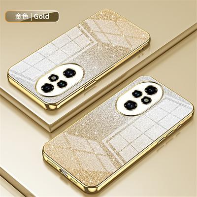 Custodia trasparente placcata glitter sfumata per Honor 200 Pro per Huawei Honor 200 Lite 100 90 80 70 60 50 30 20 Pro Cover Bumper