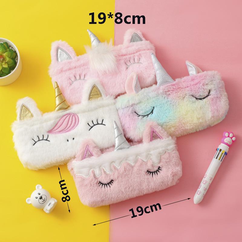 Peluche Unicorno Adorabile Astuccio Licorne Kawaii Ragazze Estuche Para Lpices per Trousse Astuccio Tela Scolastica School Cartuchera Alta Qualità