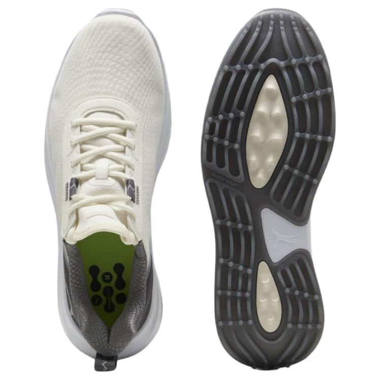 New PUMA FUSION CRUSH Low Top Golf Shoes Men's Beige Black 379204-08