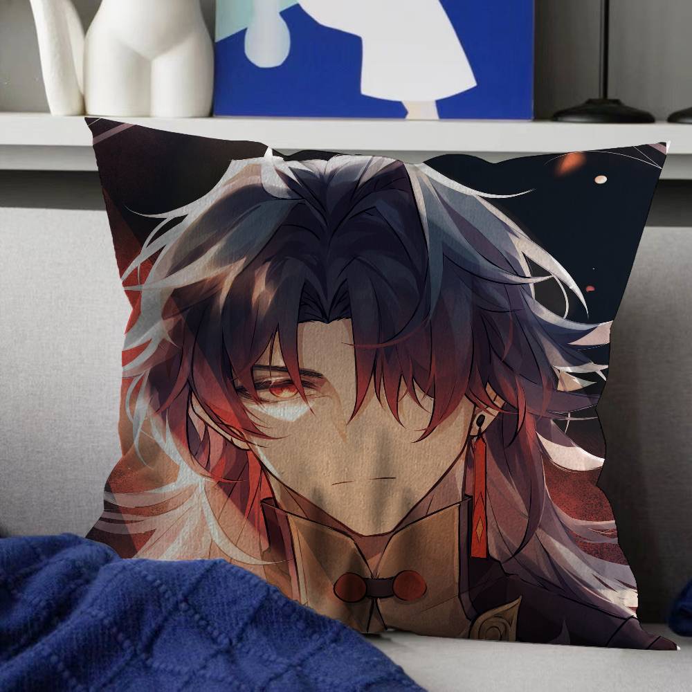 Honkai Star Rail Character Blade Cushion Cover Polyester Sofa Cushions Decorative Throw Pillows Home Decoration Pillowcover