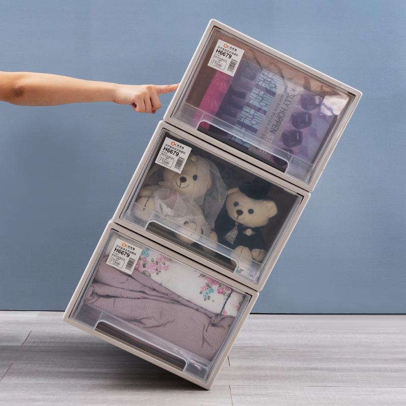 Drawer-Style Plastic Organizer Box: Multi-Layer Storage for Wardrobe & Clothing