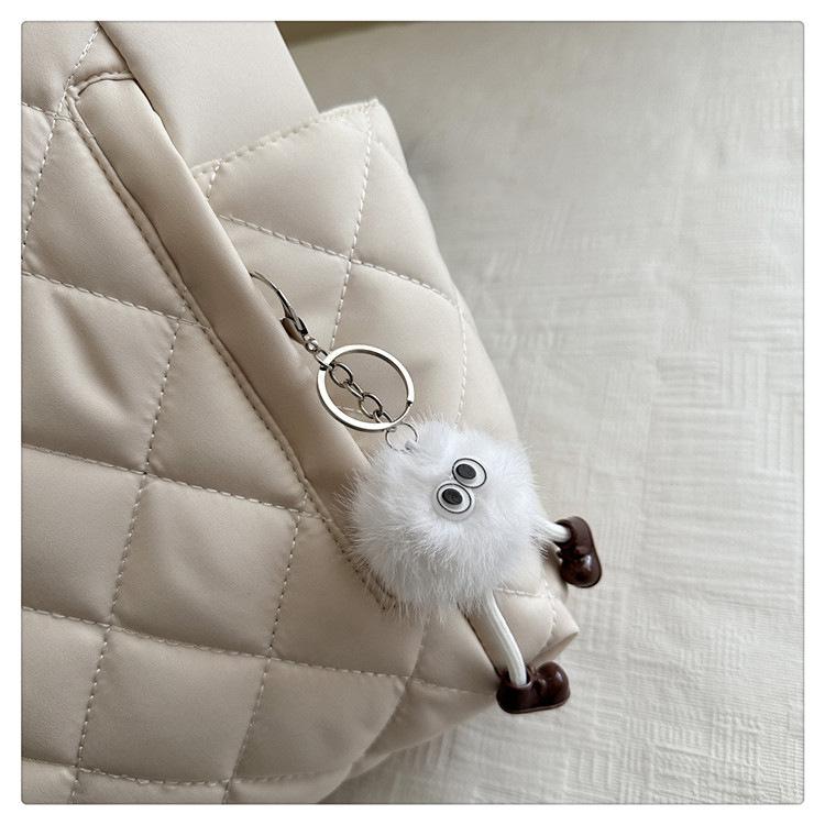 

Модная стеганая хлопковая сумка-тоут на плечо с ромбовидным узором 2025 для женщин, большой вместимости