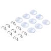 20PCS Window Suction Cups With Metal Hooks Hanger Hanging Hook Sucker Cup 25mm Suction Cups Hooks Kitchen Organization