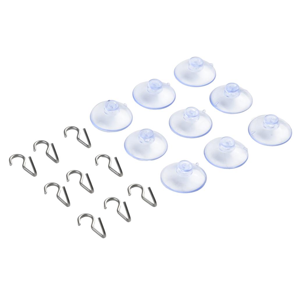 20PCS Window Suction Cups With Metal Hooks Hanger Hanging Hook Sucker Cup 25mm Suction Cups Hooks Kitchen Organization