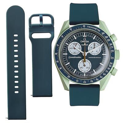 20mm Uhrenarmband für und Einfach austauschbares Armband für und Unisex-Uhrenarmband [Ylfcly] Omega, Swatch, Moonswatch, Speedmaster, Nato®/Silikon Omega,