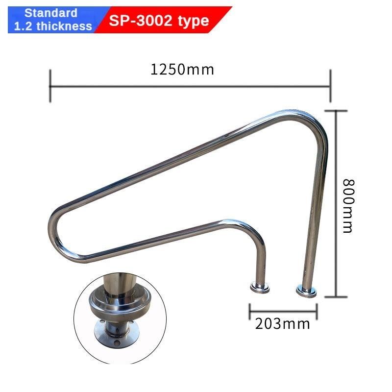Thickened 304 Stainless Steel Swimming Pool Handrail Corrosion Resistant Ultra Strong Load-bearing Staircase