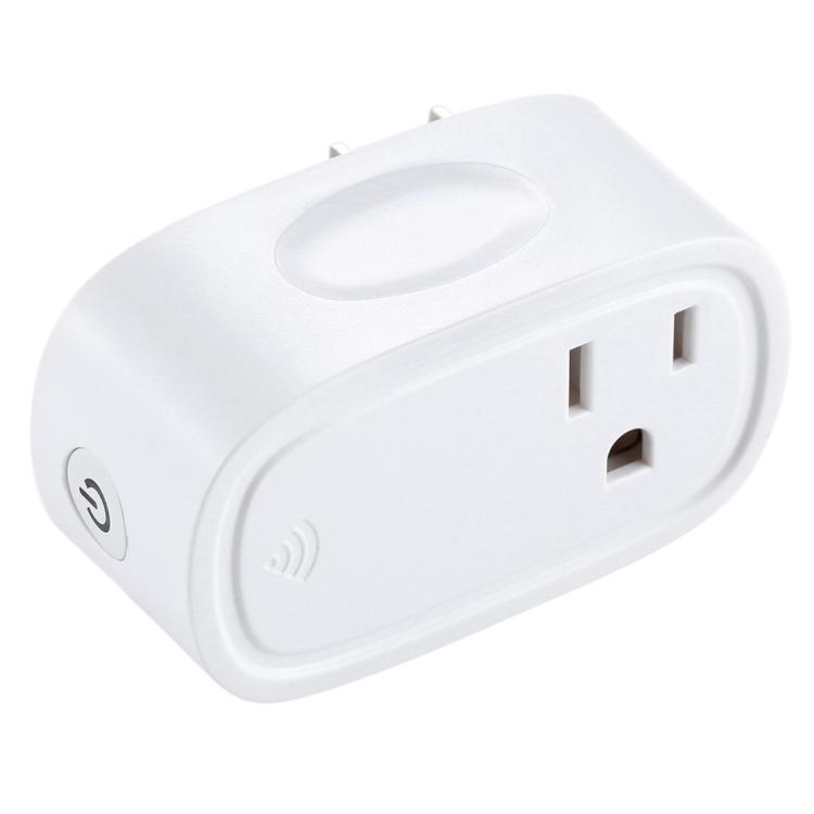 JH-G09U 15A 2.4GHz WiFi Control Hubless Smart Home Power Socket Works with Alexa & Google Home, AC 100-240V, US Plug (White)
