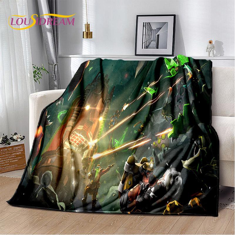 DRG Deep Rock Galactic Game Gamer Soft Plush Blanket,Flannel Blanket Throw Blanket for Living Room Bedroom Bed Sofa Picnic Cover