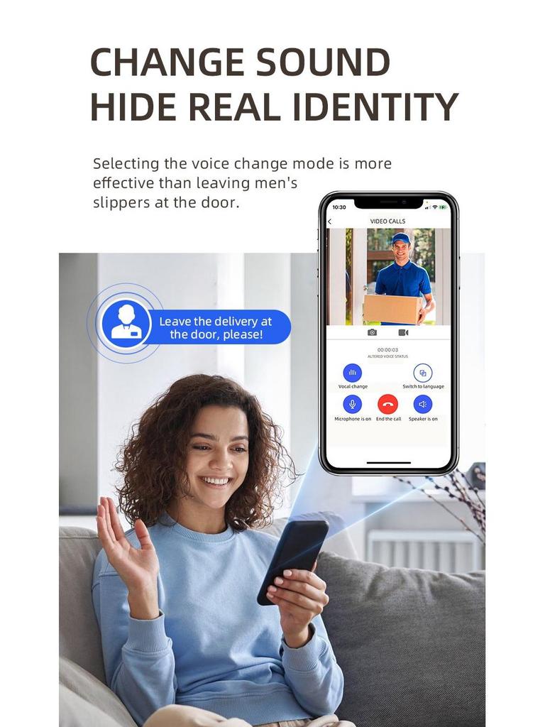 Wireless Video Doorbell with Two-Way Intercom, Wide-Angle HD Night Vision, and Smart Graffiti Monitoring