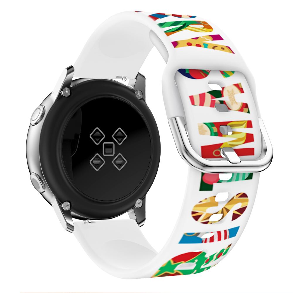 

20mm 22mm Silicone Band For Samsung Galaxy Watch 6/5/4/Huawei Watch 4 3 GT3 Christmas style bracelet wristband Amazfit GTR/GTS 4 Strap width 20mm