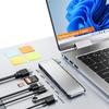 Hub USB para Microsoft Surface Laptop 7 com HDMI 4K para Microsoft Surface Laptop 7 2024 para Thunderbolt 4 Vídeo 40Gbps Dados 100W 2 USB 1 Cartão Surface Laptop 7