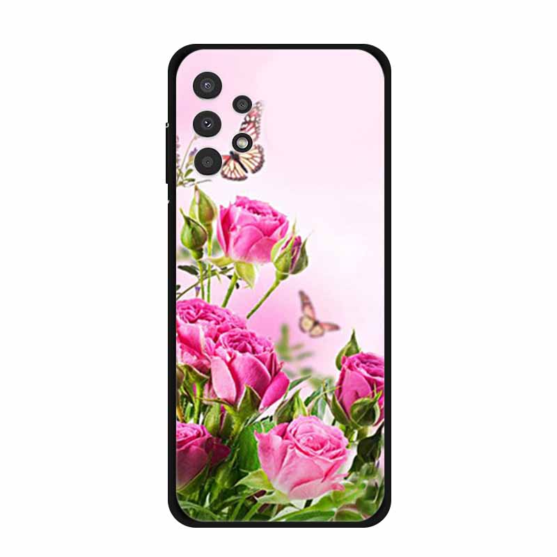 For Samsung Galaxy A73 Case A53 A33 5G A23 Soft Bumper Black Silicone Back Cover for Samsung A53 5G Phone Cases Cartoon Coque