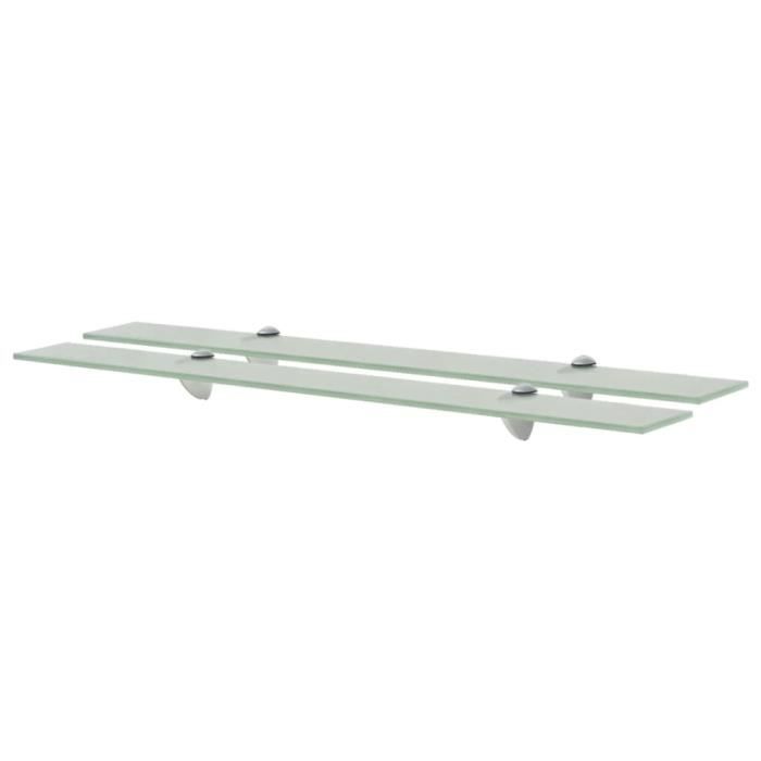 VidaXL Étagères murales 2 pcs Verre 80 x 10 cm 8 mm