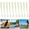 AR41 10PCS 75mm T Tail Soft Worm Artificial Bait Lures Fishing Tackle AccessoriesSilver