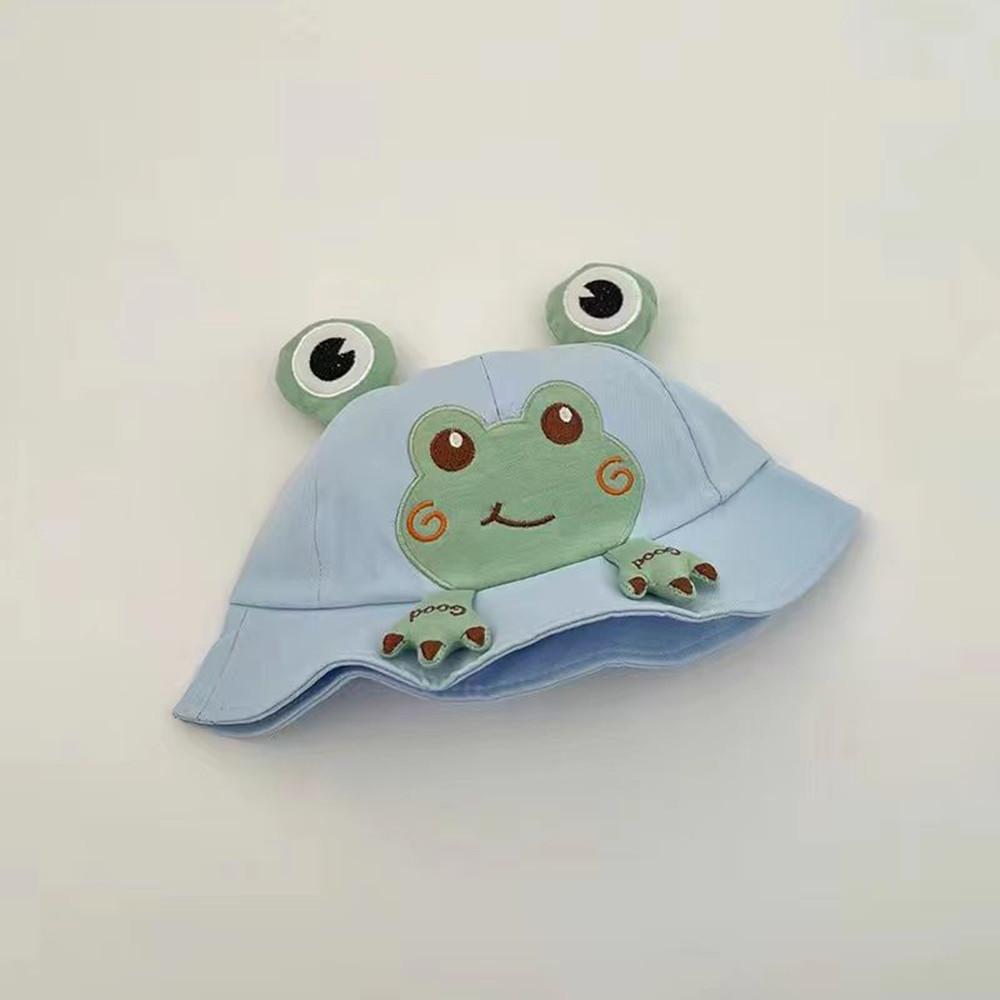 Cartoon Frog Shape Hat for 1-2 Years Old Boys Girls Outdoor Fisherman Sunshade Cap