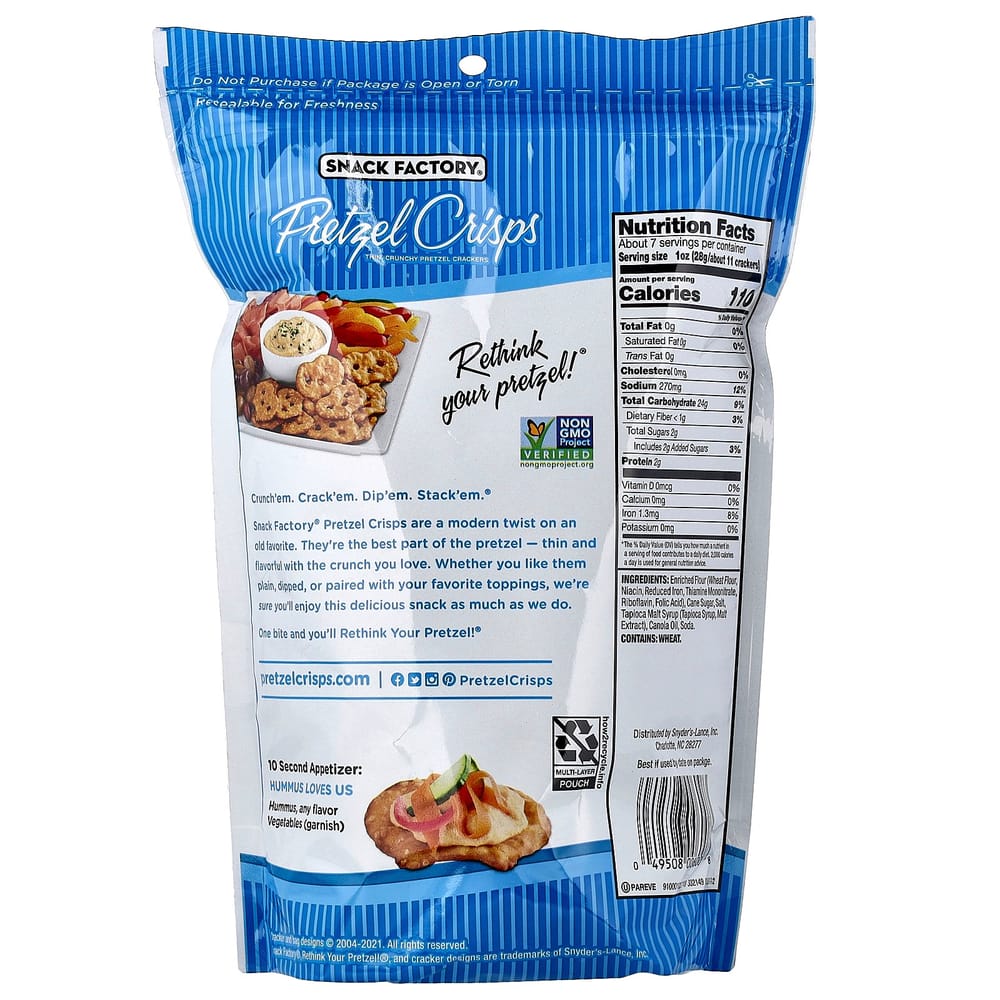 IHerb Pretzels Crisps Original Deli styl 204 g (7,2 oz)
